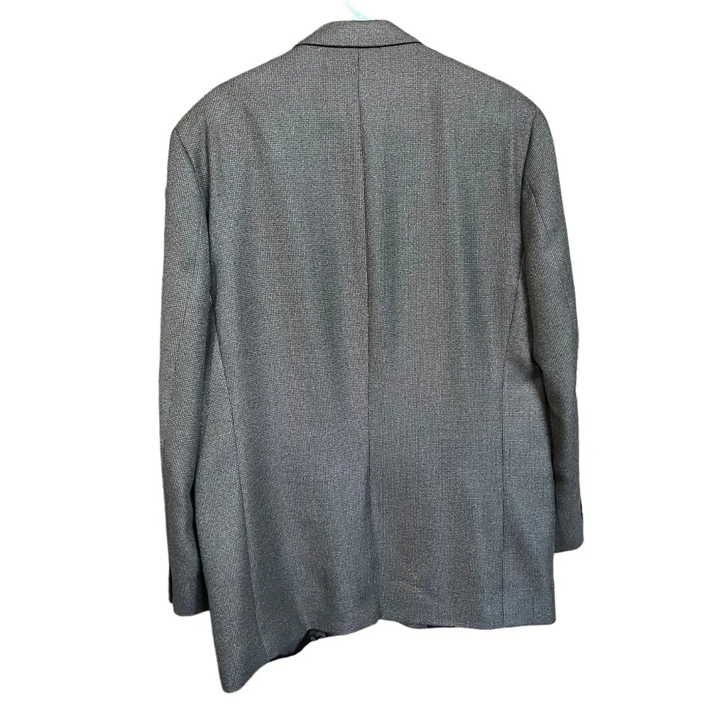 Chaps Brown/Gray Pattern Rayon Poly Blend Men's Blazer Sports Coat Size 44L